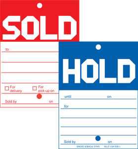 415/418B Hold Sold Tag