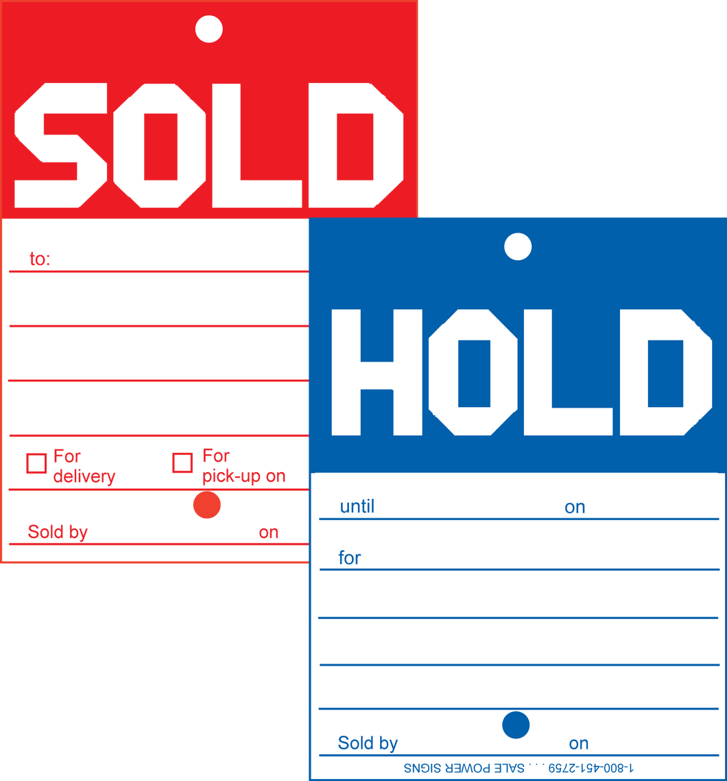 415/418B Hold Sold Tag