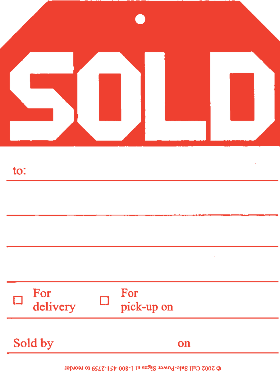 565 Sold Tag – Salepowersigns